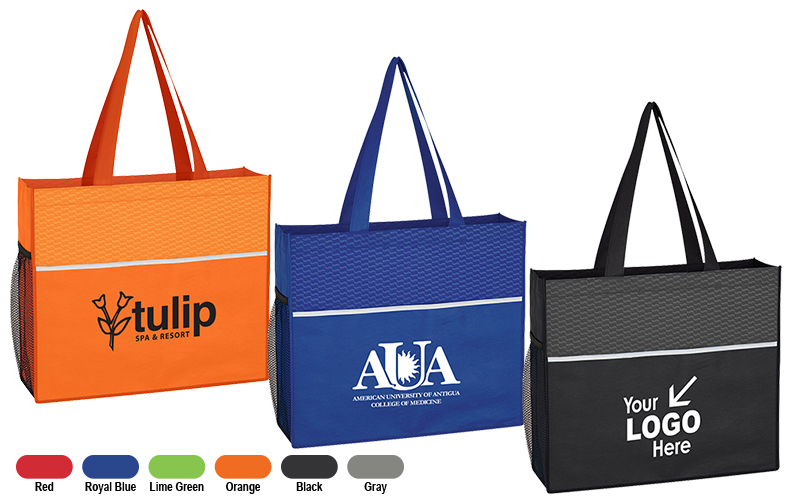 Wave Design Non-Woven Tote Bag